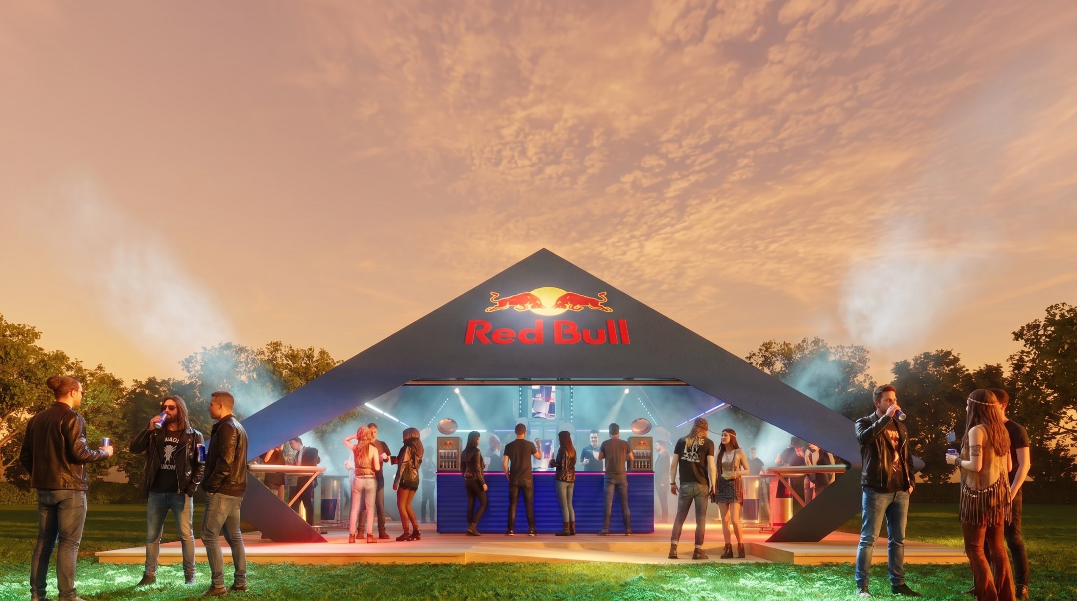 Stand RED BULL João Rock 2026 — Stand RED BULL João Rock 2026 em parceria com a Agencia Sherpa 42
